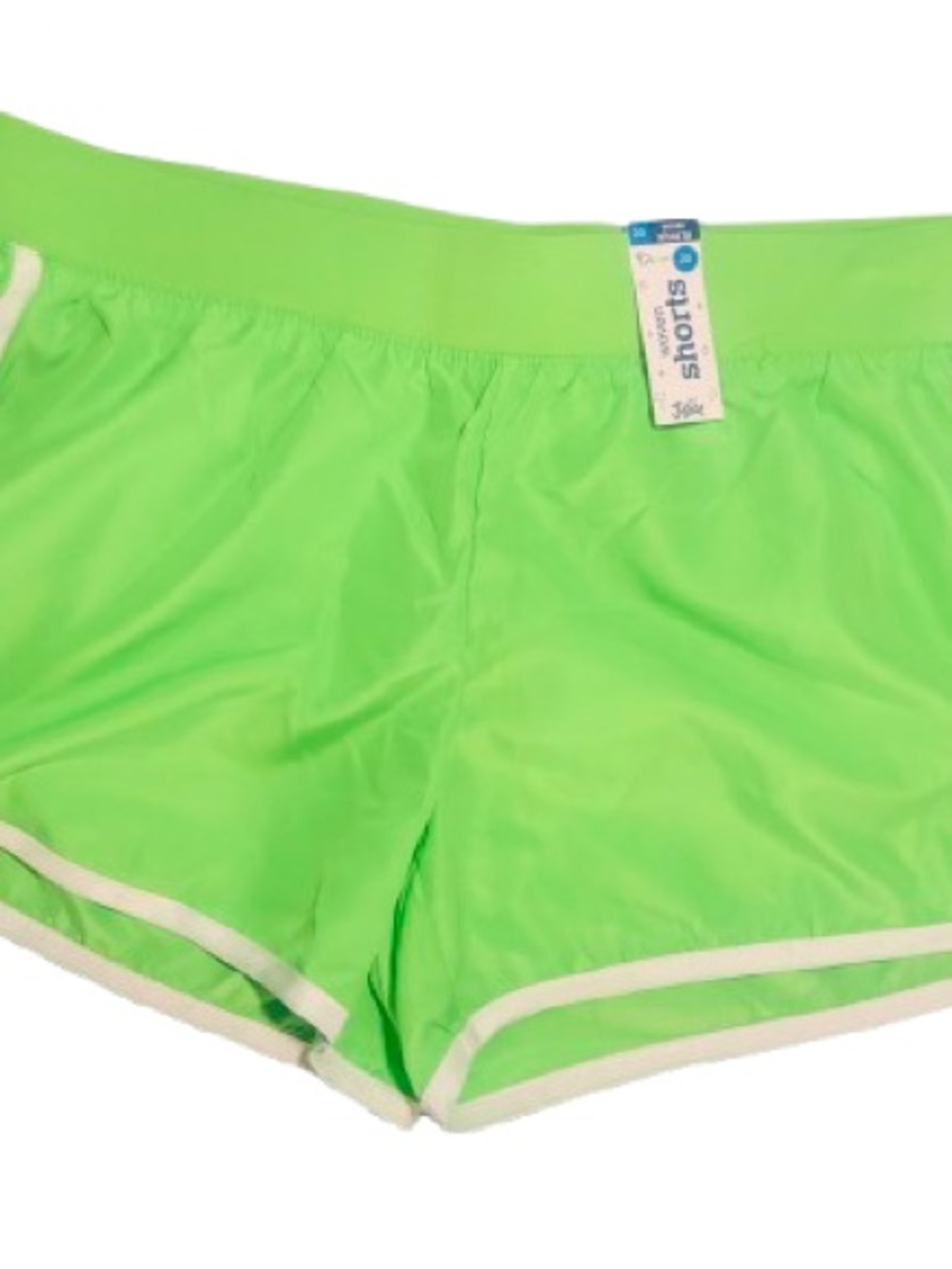 Justice Girls Green Athletic Justice Girls Green Athletic Shorts with White Trim